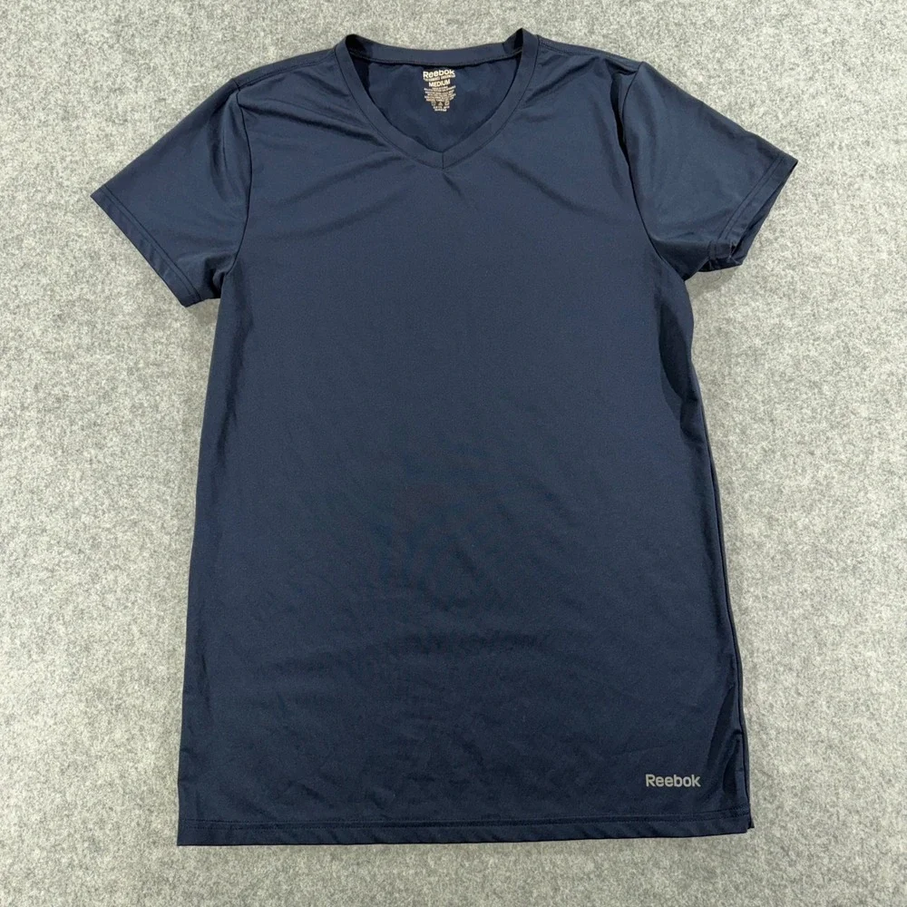 Reebok Mens Performance Underwear V-Neck T-Shirt Navy Blue Medium SP15